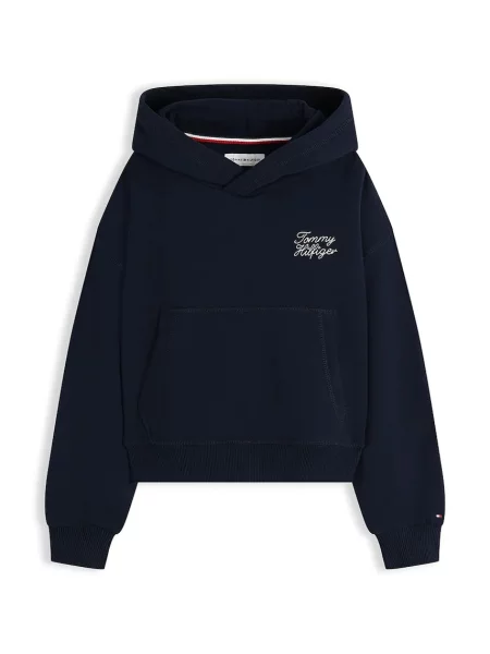 Tommy Hilfiger dukserica sa kapuljačom za djecu s pamukom plava