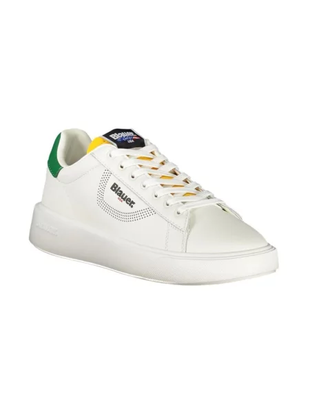 Sneakersy Blauer skórzane białe