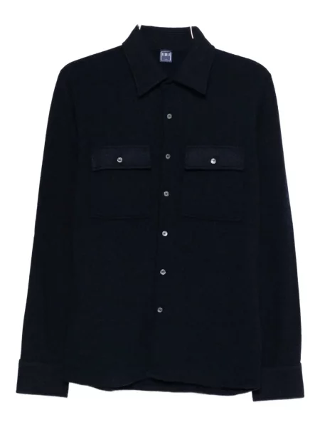 Geacă Fedeli din cașmir albastru