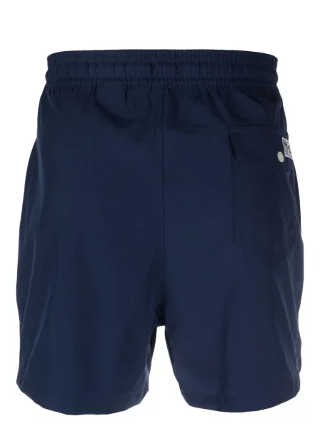 Hedvábný oblekový spodní díl plavek Polo Ralph Lauren s výšivkou černý