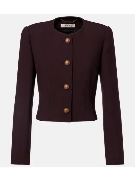 Geacă Chloé de lână violet