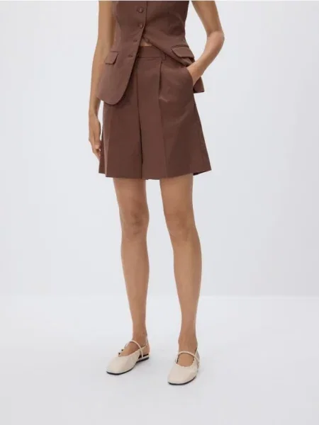 Reserved Шорти з додаванням ліоцелу золотисто-коричневий коричневі