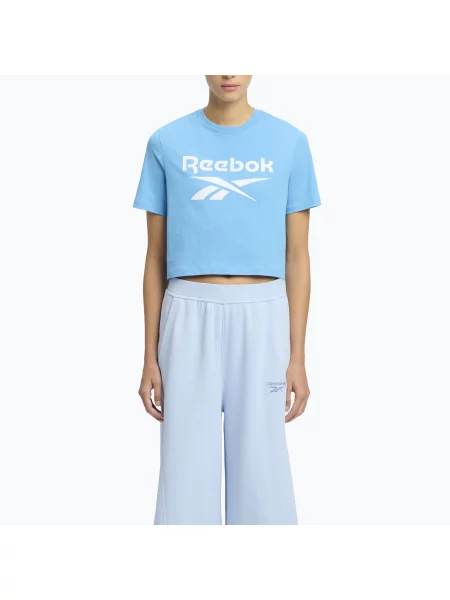 Дамска тениска Reebok Identity Big Logo Crop Tee recovery blue синьо