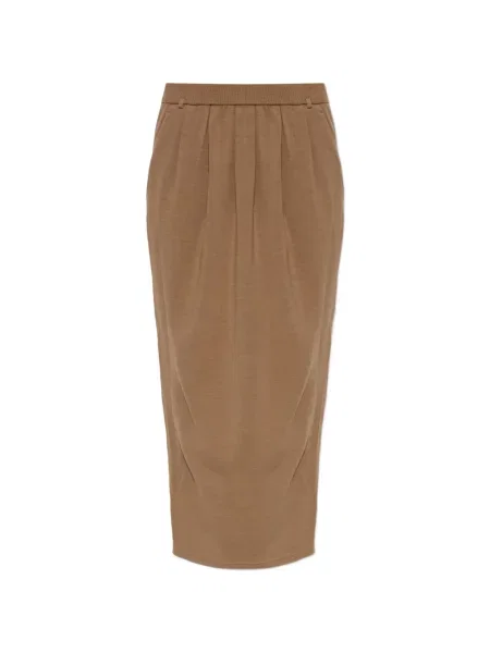 Fusta maxi Max Mara de lână maro