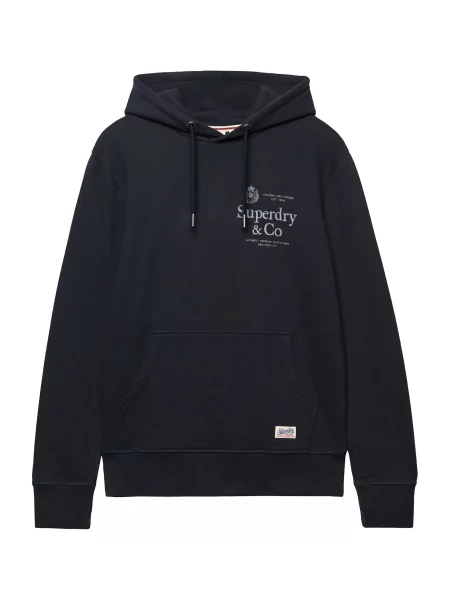 Superdry & Co Mikina COMPANY námořnická modř / pastelová modrá