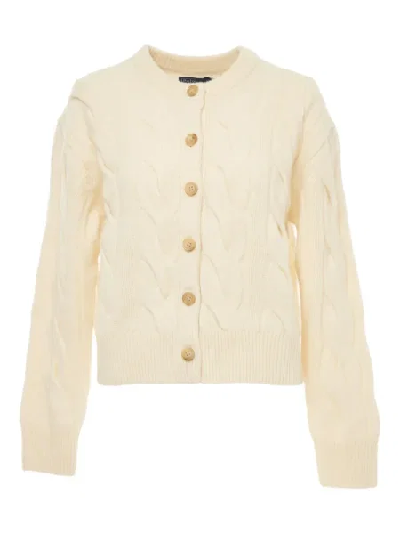 Dzianinowe małe spodnie Polo Ralph Lauren z okrągłym dekoltem pomarańczowe