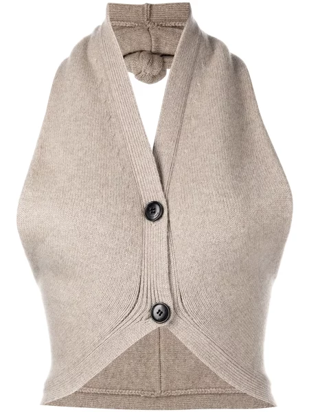 Cardigan Alexander Wang fără mâneci cu gât halter