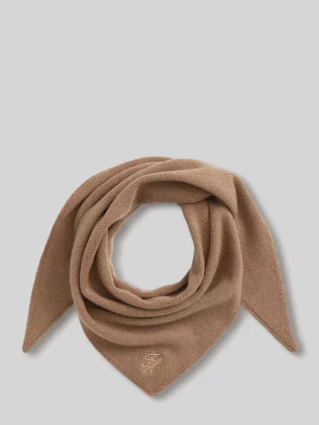 Szal Tommy Hilfiger wełniana brązowa