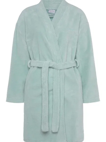 LASCANA Halat de baie scurt mentă verde