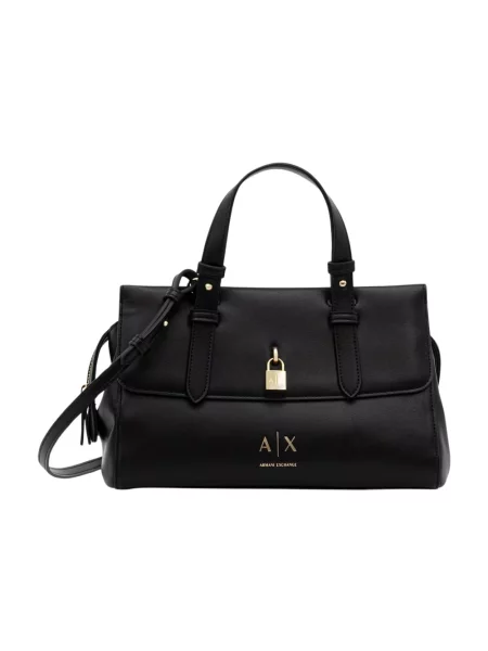 Armani Exchange torebka crossbody z imitacji skóry czarna
