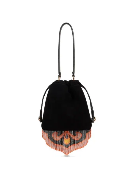 Geantă bucket Etro cu mărgele mini negru