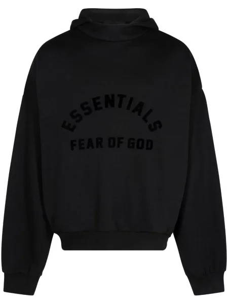 Mikina s kapucí Fear Of God Essentials s potiskem černá