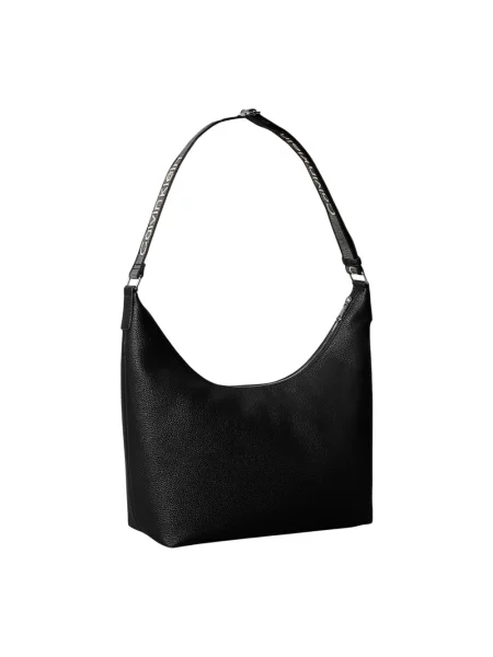Calvin Klein torebka hobo z imitacji skóry czarna