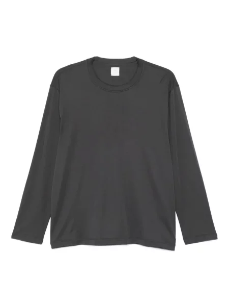 Tricou Eleventy cu decolteu rotund lung negru