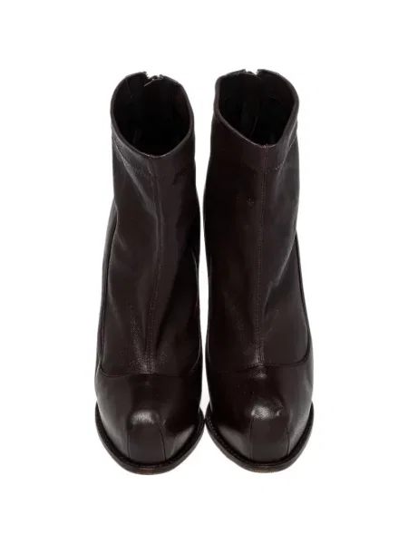 Cizme scurte Brian Atwood din piele cu platformă roșu