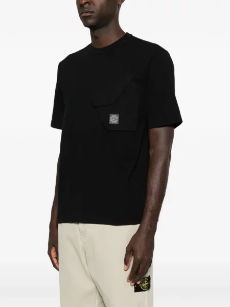 Tricou Stone Island cu strasuri negru