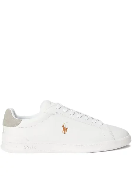 Portofel Polo Ralph Lauren cu broderie din piele cu dungi albastru