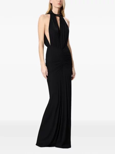 Rochie maxi Amazuìn asimetrică negru