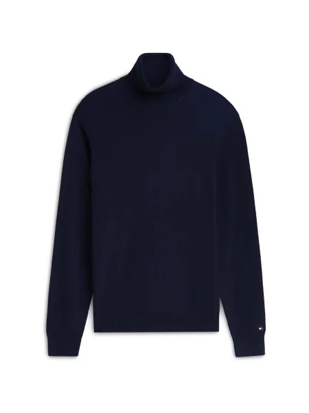 Geacă Tommy Hilfiger de lână albastru