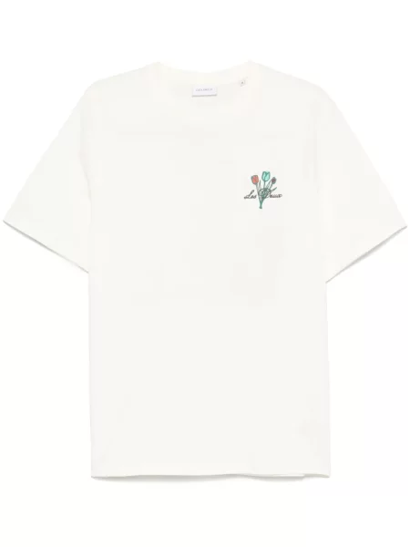 Тениска Les Deux с принт бежово