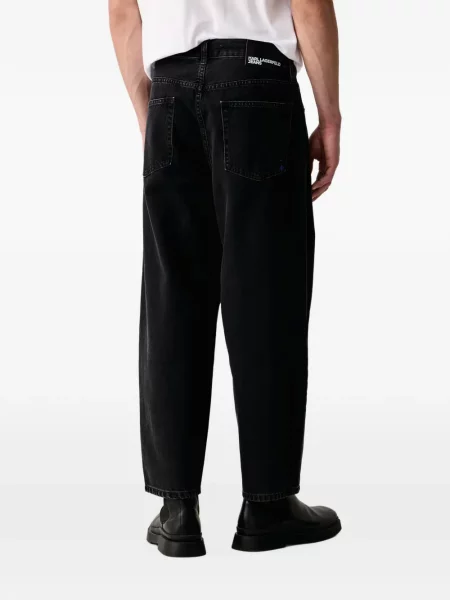 Blugi Karl Lagerfeld Jeans cu autograf negru
