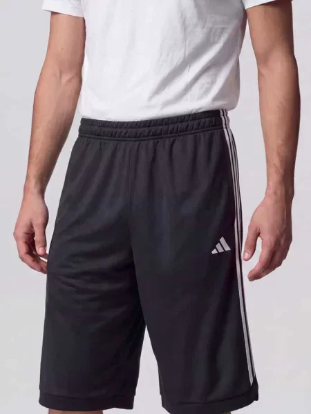 Szorty dresowe z bocznymi wpuszczanymi Adidas Sportswear czarne