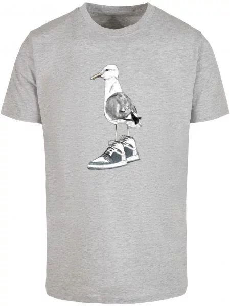 Mister Tee Tricou gri / negru alb