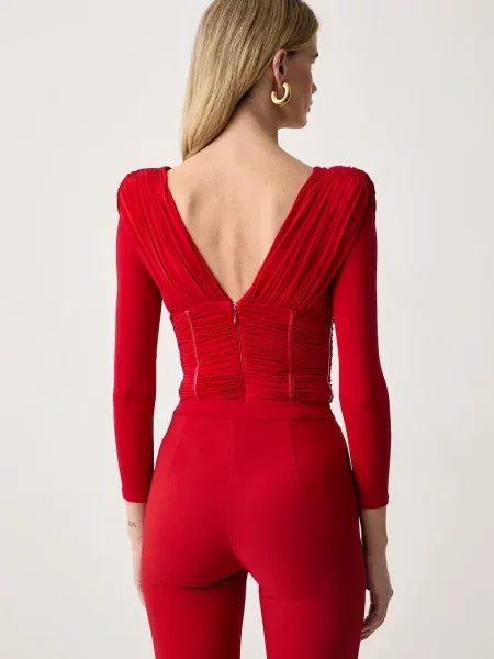 Elisabetta Franchi body czerwony