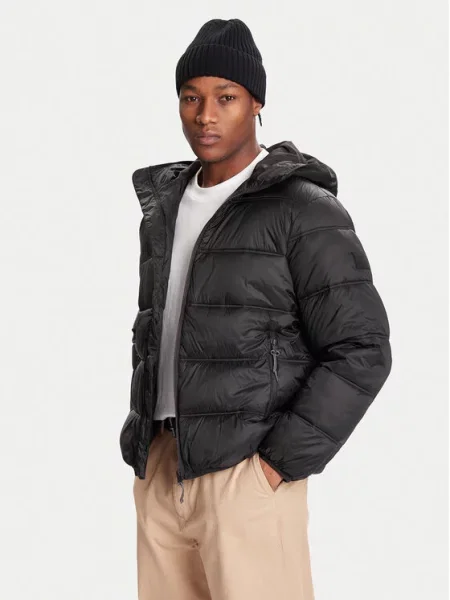 Tommy Jeans Μπουφάν χειμωνιάτικο μαύρο