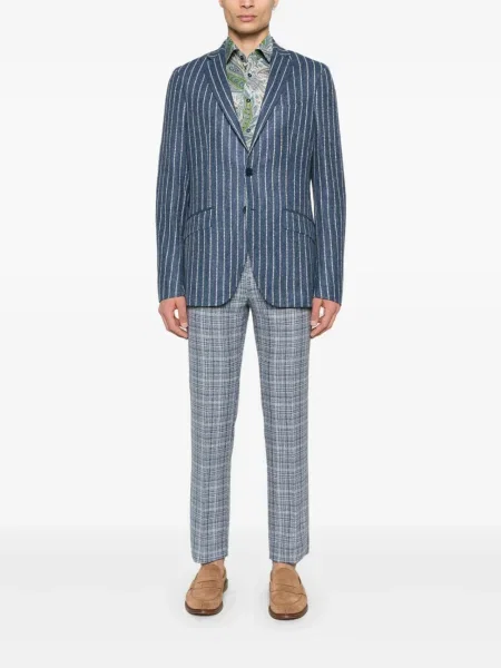 Cămașă Etro cu imagine cu model paisley albastru