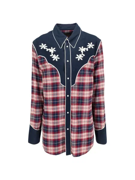 Kostkovaná košile Dsquared2 modrá