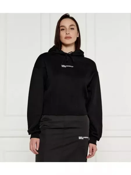 Karl Lagerfeld Jeans Pulóver Pinktuck | Relaxed fit fekete