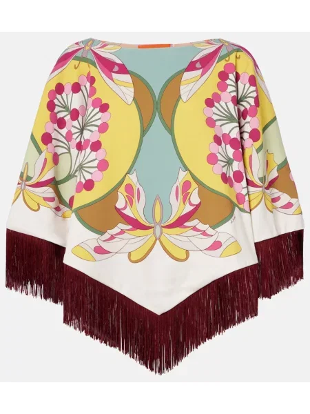 Poncho La Doublej din satin reversibil