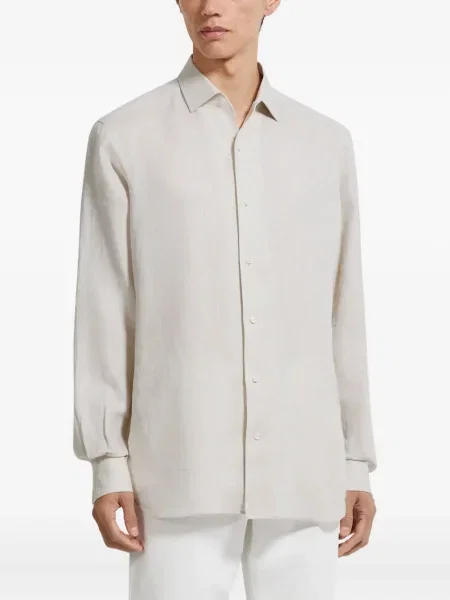 Cămașă Zegna de in gri