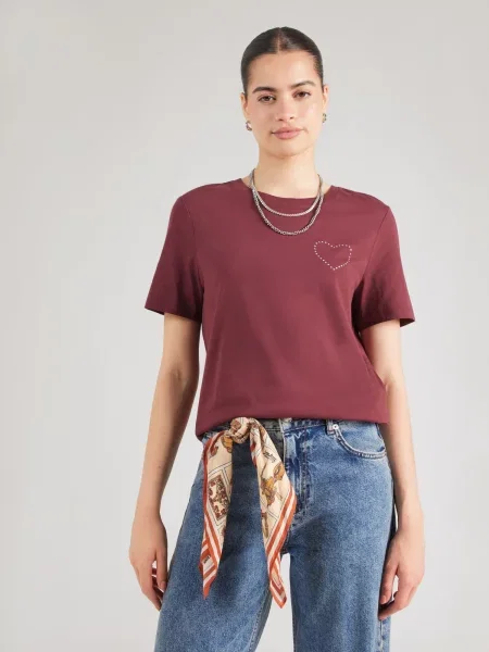 VERO MODA Tričko VMFIE merlotová