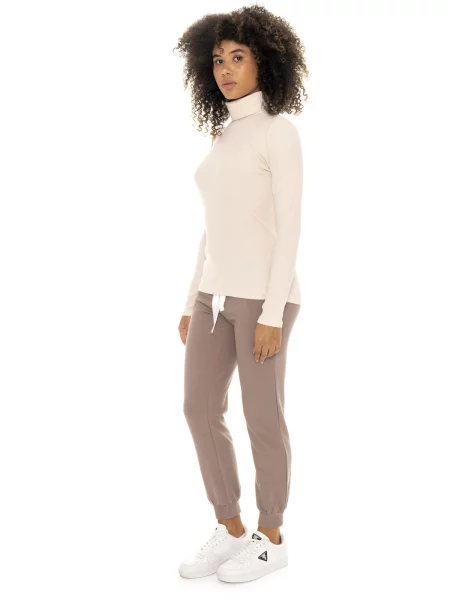 Koszulka Leone Apparel Chic Tones z długim rękawem biała