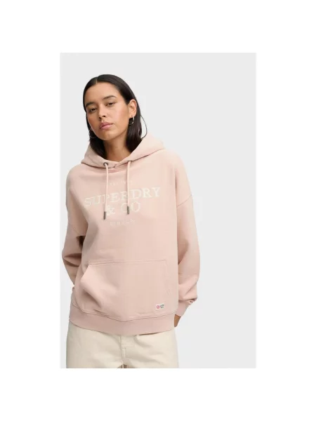 Bluza z kapturem Superdry Luxe Casual EMB pastelowy XS różowy