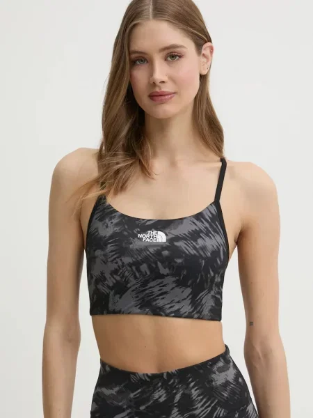 Спортен сутиен The North Face Flex с десен черно
