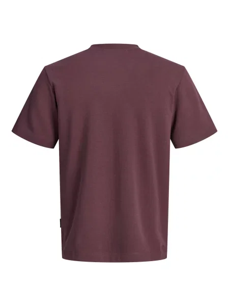 JACK & JONES Tričko JCOFusion burgundská biela