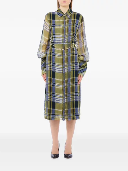 Rochie midi Liu Jo în carouri verde