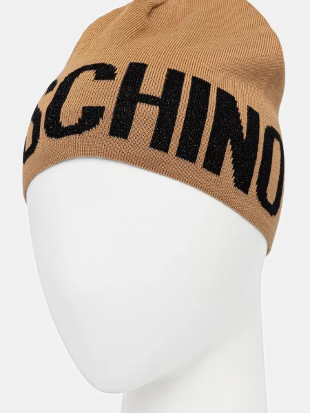 Moschino sapka női gyapjú hozzáadásával bézs