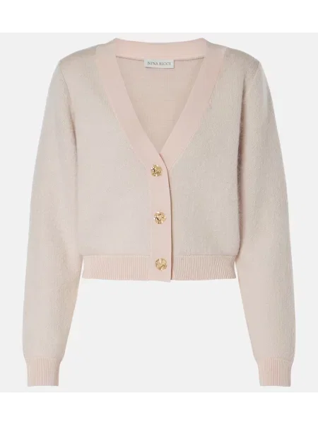 Cardigan Nina Ricci de mohair bej
