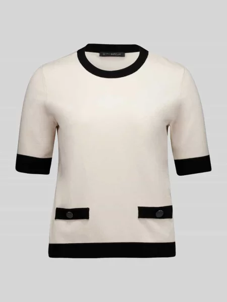 Sweter o kroju slim fit z mieszanki Betty Barclay beżowy