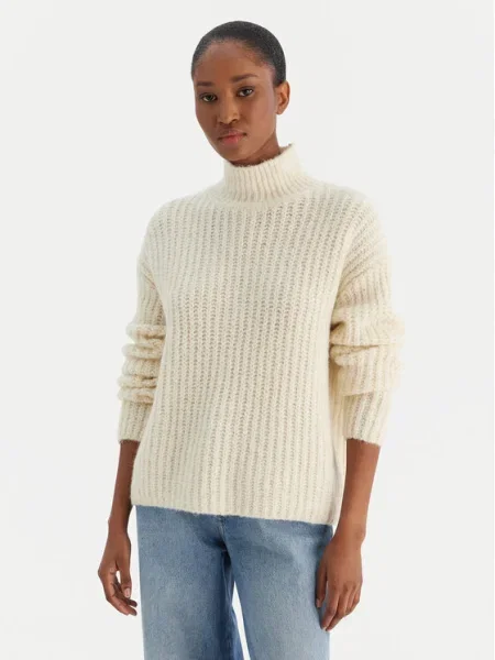 Calvin Klein Jeans Rolák Brushed Wool Ls biela
