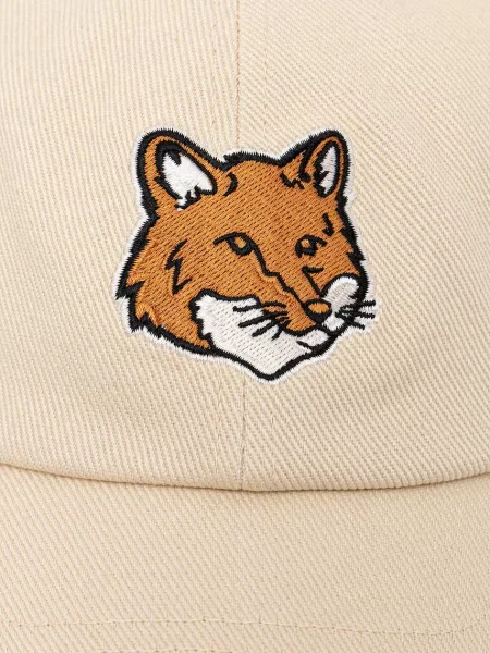 Czapka z daszkiem Maison Kitsune beżowa