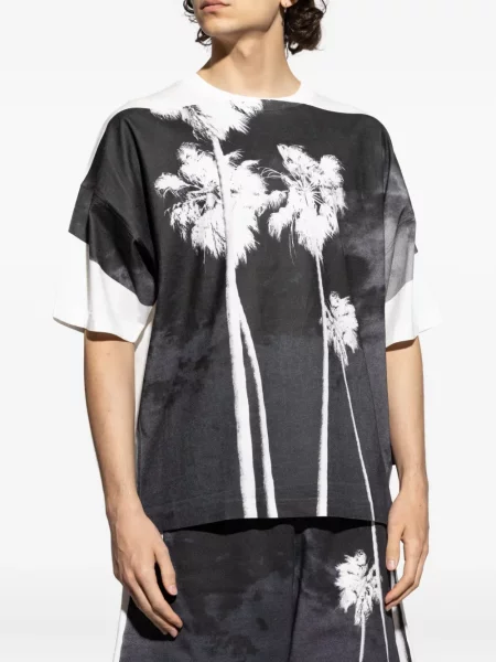 Tricou Palm Angels cu imagine negru