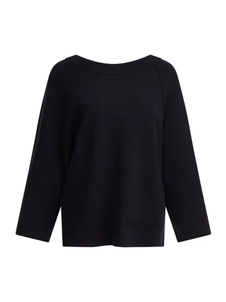 Top Max Mara wełniany niebieski