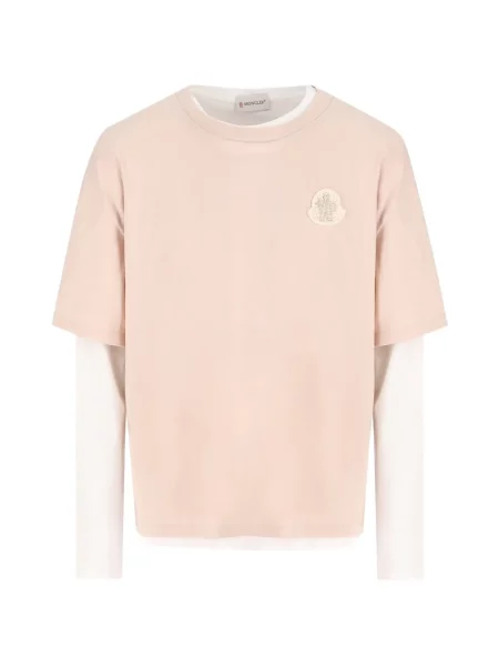 Dětské tričko Moncler Enfant růžové