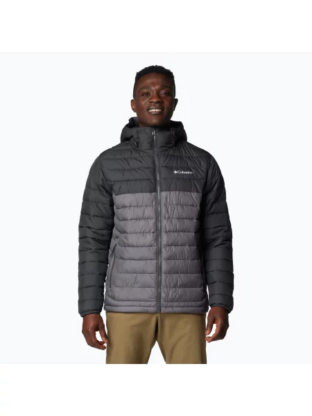 Kurtka puchowa Columbia Powder Lite II Hooded city grey/ shark szara