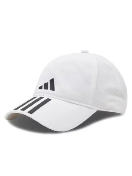 Ριγέ τρέξιμο κασκέτο Adidas λευκό